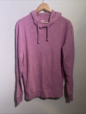 Faherty Men's Dusty Mauve Crewneck Hoodie